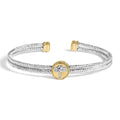Diamond dragonfly bangle in 18k gold plated sterling silver 7.75 inch bijoux-nyc direct