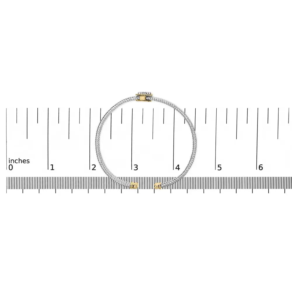 Diamond dragonfly bangle in 18k gold plated sterling silver 7.75 inch bijoux-nyc direct