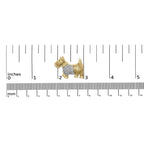 18K Yellow Gold1/3 Cttw Diamond Scottish Terrier Brooch Pin and Pendant with Satin Finish (G-H Color, VS2-SI1 Clarity) - NO CHAIN INCLUDED - Bijoux-NYC Direct