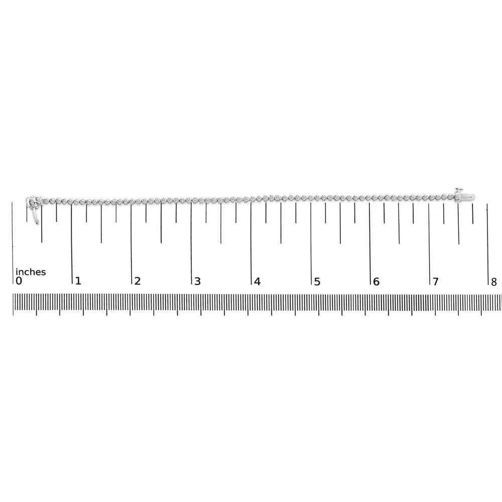 2.0 cttw diamond 3 prong tennis bracelet in.925 sterling silver bijoux-nyc direct