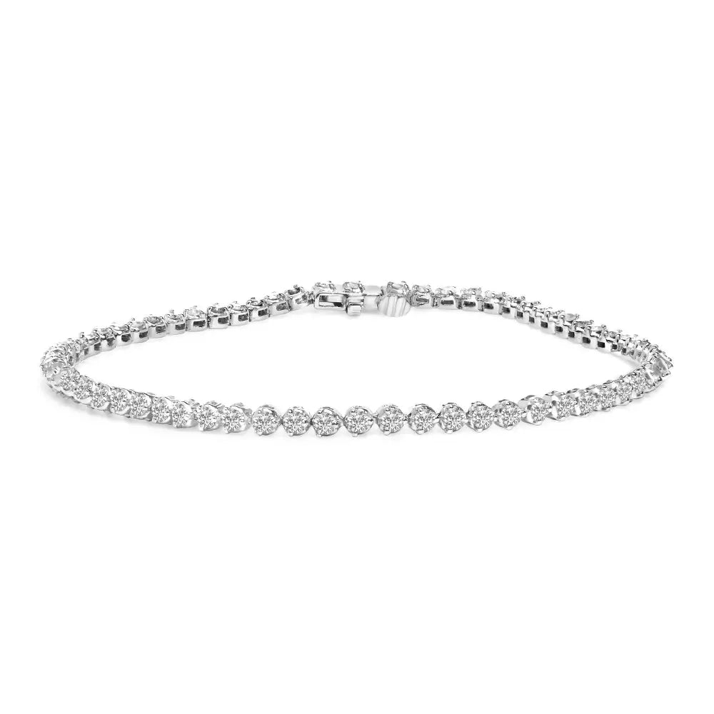 2.0 cttw diamond 3 prong tennis bracelet in.925 sterling silver bijoux-nyc direct