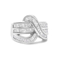 2.0 cttw diamond channel set bypass ring in 14k white gold bijoux-nyc direct