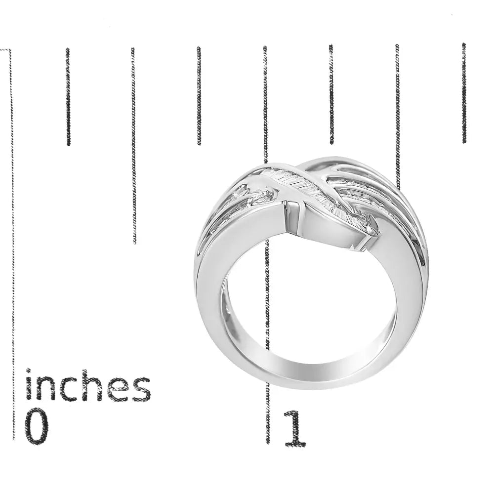 2.0 cttw diamond channel set bypass ring in 14k white gold bijoux-nyc direct