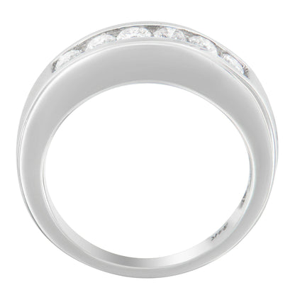 14K White Gold 3/4ct. TDW Diamond Channel Band Ring (H-I, I1-I2) - Bijoux-NYC Direct