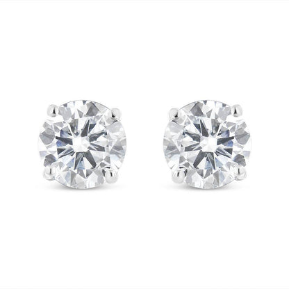 14K White Gold 1 1/2 Cttw Lab Grown Diamond Solitaire Stud Earrings with Screwbacks (F-G Color, VS2-SI1 Clarity) - Bijoux-NYC Direct