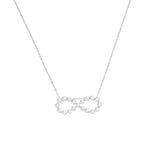.925 Sterling Silver 1/4 cttw Diamond Infinity Pendant Necklace (I-J, I2-I3)