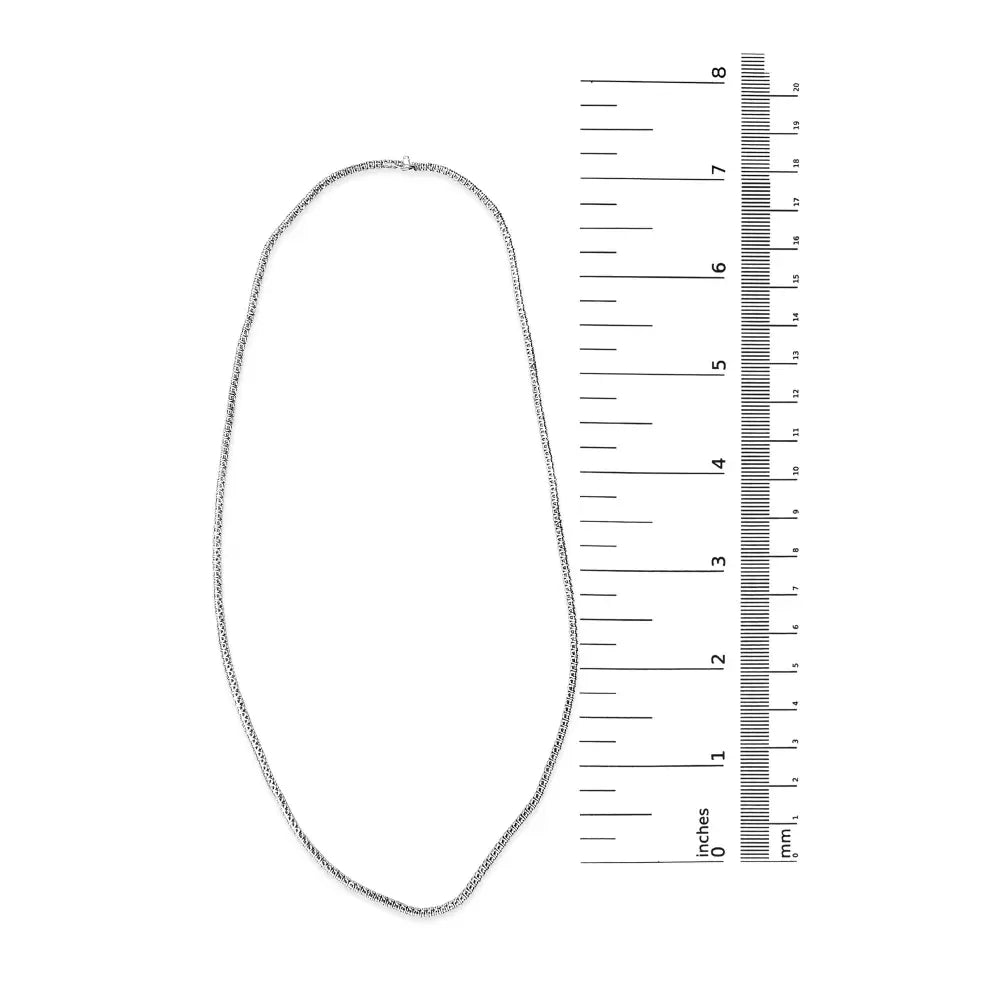 3.0 cttw round diamond 18 inch tennis necklace in 14k white gold bijoux-nyc direct