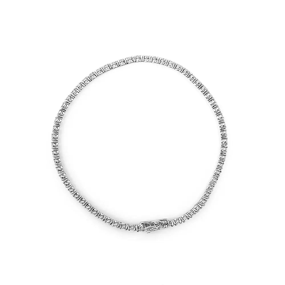 3.00 ctw diamond 14k white gold 4 prong tennis bracelet 7 inch bijoux-nyc direct