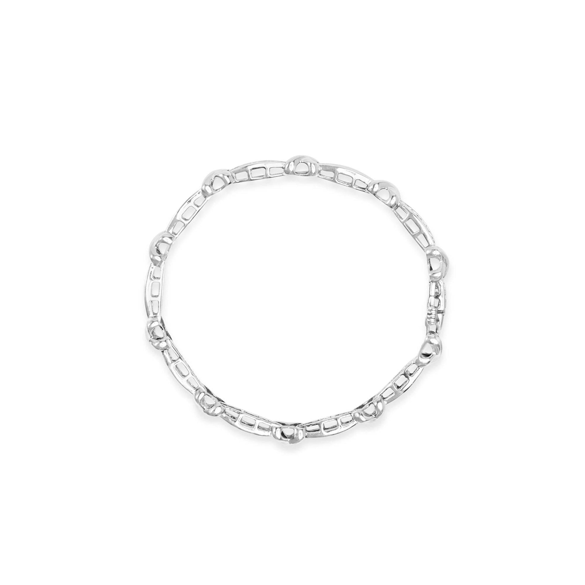 14K White Gold Baguette-Cut Diamond X-Link Bracelet (2.00 cttw, H-I Color, I1-I2 Clarity) - Bijoux-NYC Direct