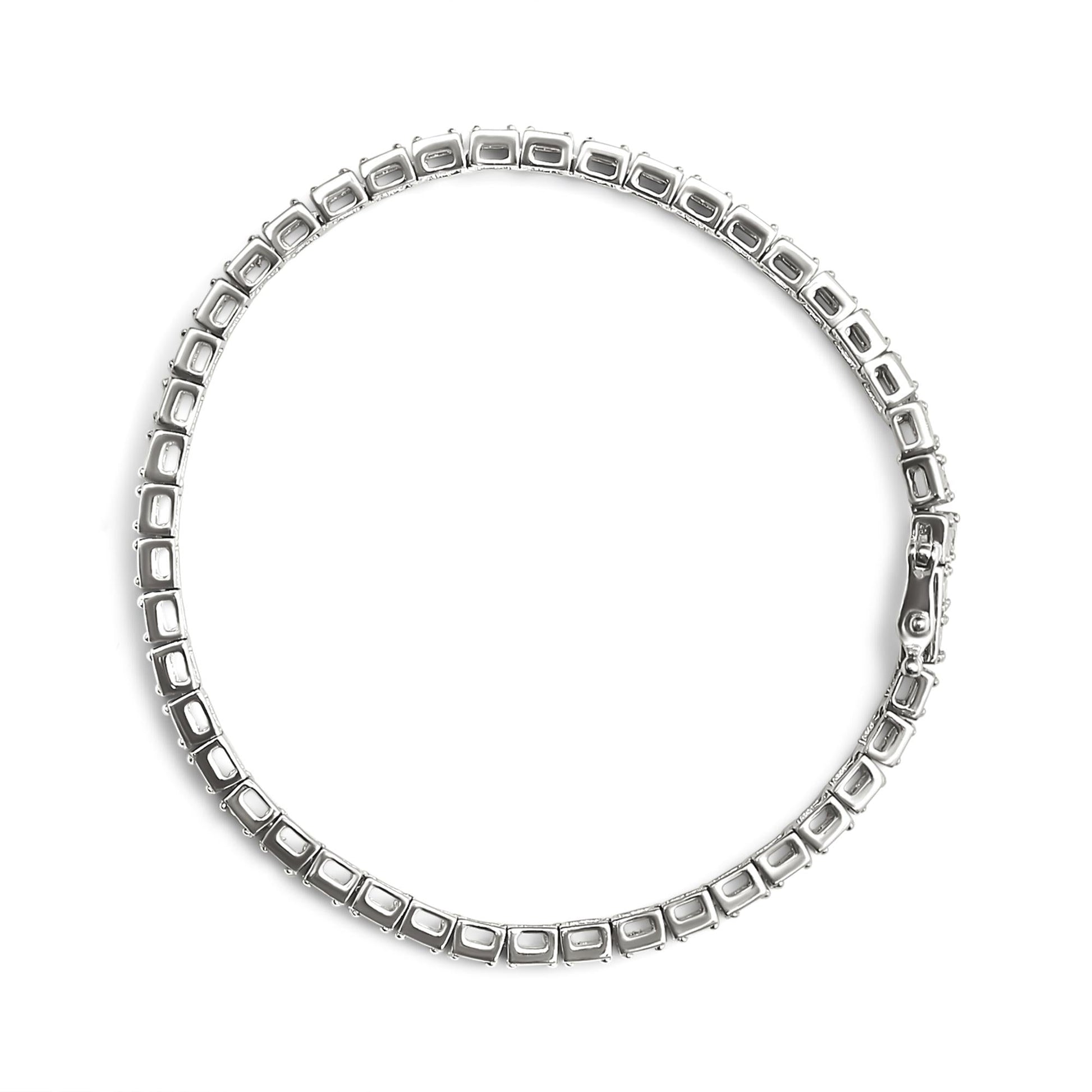 .925 Sterling Silver 1/10 Cttw Diamond 7.25" Link Bracelet (I-J Color, I2-I3 Clarity) - Bijoux-NYC Direct