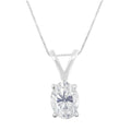 3/8 cttw oval diamond 10k white gold pendant necklace 18 inch igi certified bijoux-nyc direct