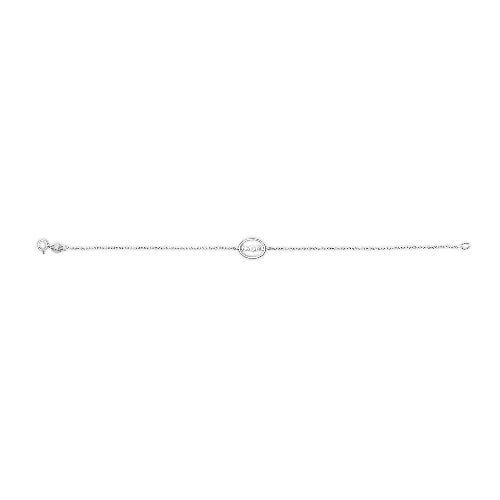 Silver chain bracelet on a white background
