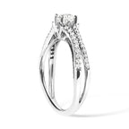 Diamond ring with a white background
