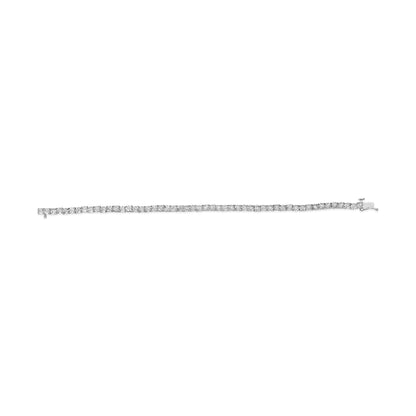 10K White Gold 1/2 Cttw Real Diamond Illusion-Set Miracle Plate Tennis Bracelet (I-J Color, SI2-I1 Clarity) - Size 7.5"