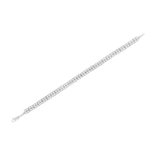 Silver bracelet on a white background