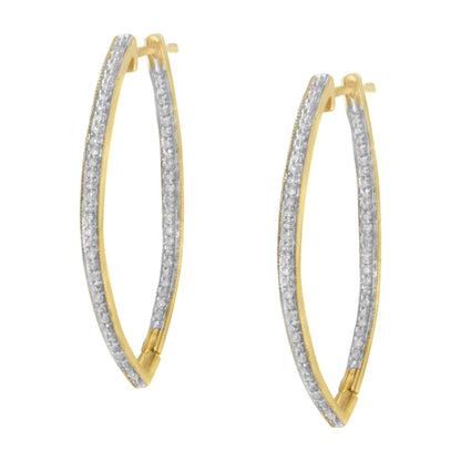 10k Yellow Gold Round Cut Diamond Earrings (1 cttw, I-J Color, I2-I3 Clarity) - Bijoux-NYC Direct