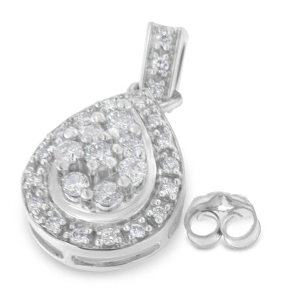 10k White Gold Round Cut Diamond Earrings (0.75 cttw, H-I Color, I1-I2 Clarity) - Bijoux-NYC Direct