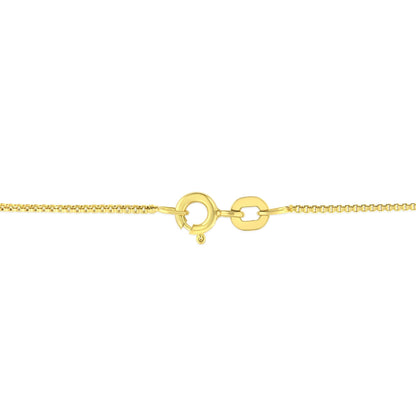 14K Yellow Gold 1/4 Cttw Prong Set Round-Cut Diamond 7 Stone Floral Cluster 18" Pendant Necklace (H-I Color, I1-I2 Clarity) - Bijoux-NYC Direct