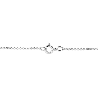 .925 Sterling Silver 1/10 cttw Pave-Set Round-Cut Diamond Open Cross 18" Pendant Necklace (I-J Color, I1-2 Clarity) - Bijoux-NYC Direct