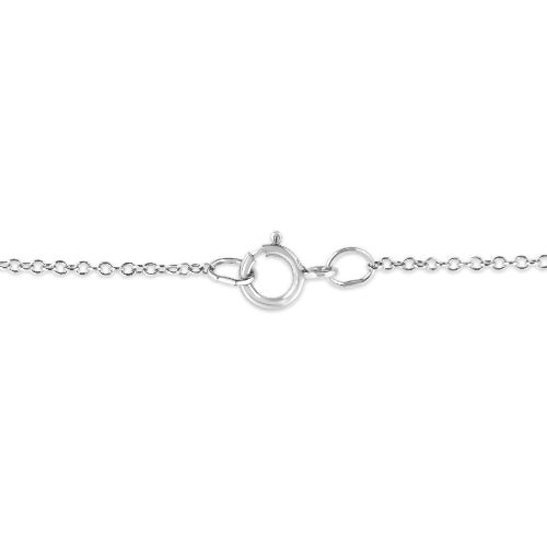 Silver bracelet with a clasp on a white background