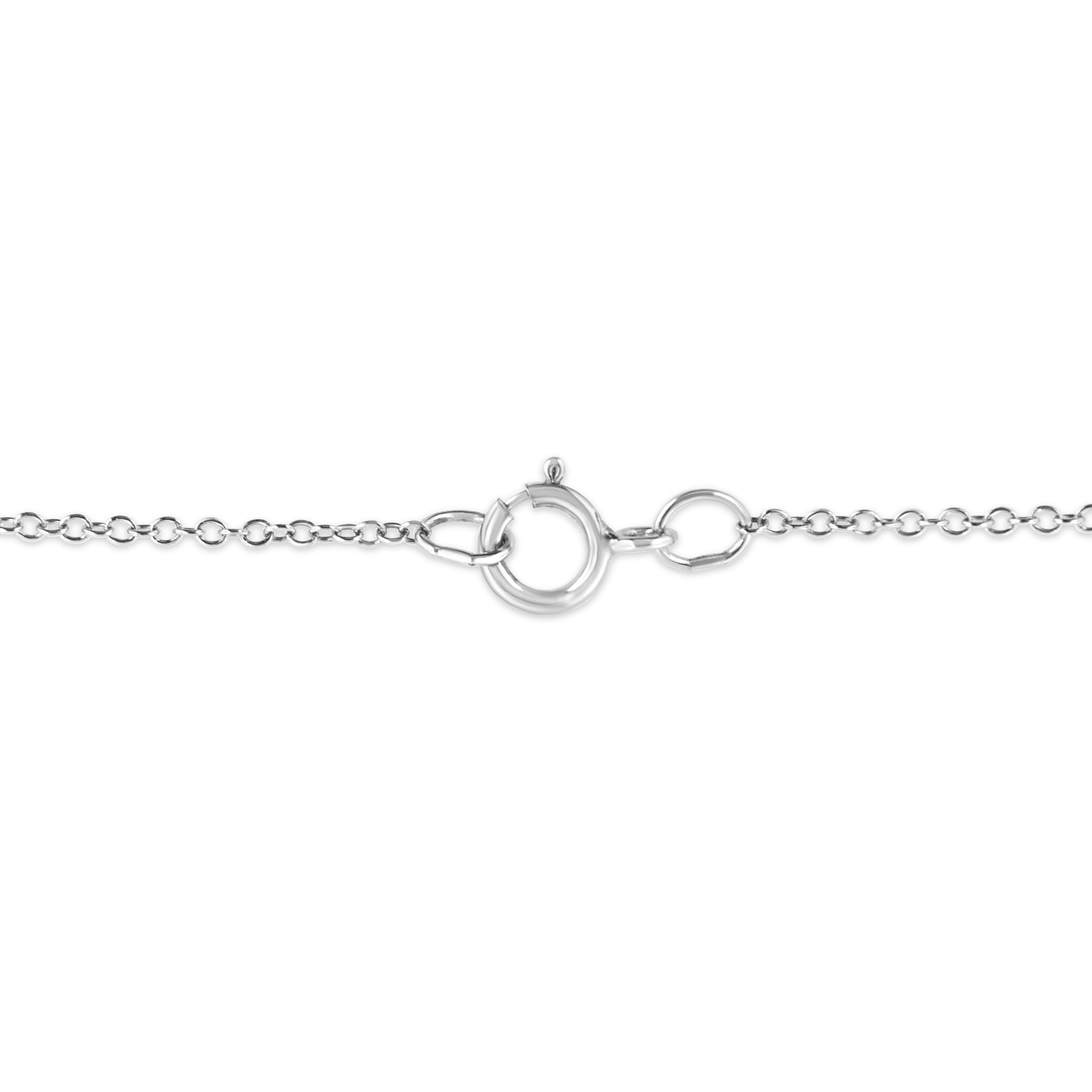 .925 Sterling Silver Prong-Set Diamond Accent Starfish Pendant Necklace (I-J Color, I1-I2 Clarity) - Size 18" - Bijoux-NYC Direct