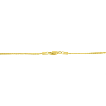 10K Yellow and White Gold 1/2 Cttw Princess Cut Diamond Channel-Set “V” Shape 18" Franco Chain Necklace (H-I Color, SI2-I1 Clarity) - Bijoux-NYC Direct
