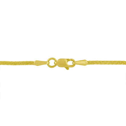14K Yellow and White Gold 2.0 Cttw Princess Cut Diamond Flared and X-Station V Shaped 18” Franco Chain Statement Necklace (H-I Color, SI2-I1 Clarity) - Bijoux-NYC Direct