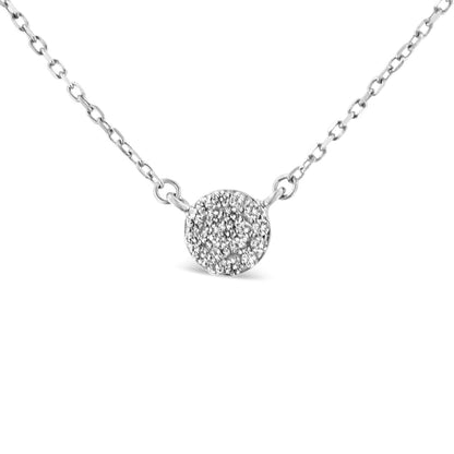 .925 Sterling Silver 1/2 Cttw Round Diamond Medallion Multi-Strand Tri Pendant 18" Necklace (H-I Color, I2-I3 Clarity) - Bijoux-NYC Direct
