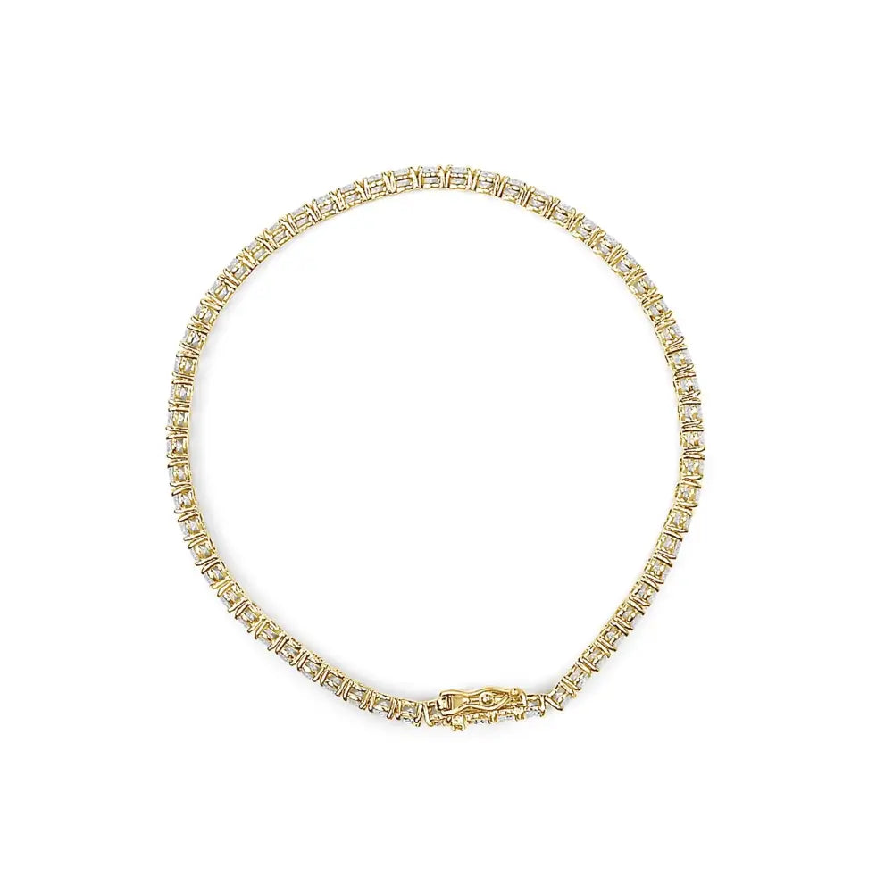 5.00 cttw round diamond tennis bracelet in 14k yellow gold 7 inches bijoux-nyc direct