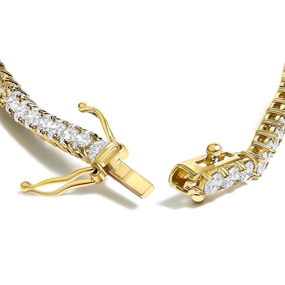 5.00 cttw round diamond tennis bracelet in 14k yellow gold 7 inches bijoux-nyc direct