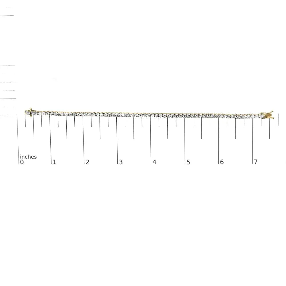 5.00 cttw round diamond tennis bracelet in 14k yellow gold 7 inches bijoux-nyc direct
