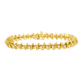 10KT Yellow Gold Plated .925 Sterling Silver 1 cttw Prong-Set Diamond Link Bracelet (J-K, I1-I2) - 7.5"