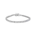 Classic Natural Diamond Tennis Bracelet in Rhodium-Plated 10K White Gold – 6 Cttw