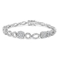 10K White Gold 3.00 Cttw Diamond Link Bracelet