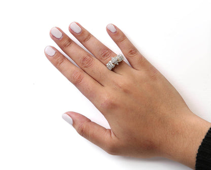 10K Yellow Gold 1.00 Cttw Diamond Starburst Ring Band (H-I Color, I1-I2 Clarity) - Bijoux-NYC Direct