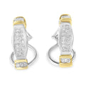 14K Two-Toned Gold Round and Princess Cut Diamond Earrings (0.5 cttw, H-I Color, SI2-I1 Clarity)