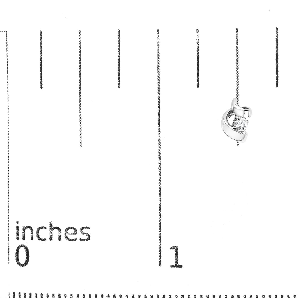 .925 Sterling Silver Round Cut Diamond Fashion Earrings (0.10 cttw, I-J Color, I2-I3 Clarity)