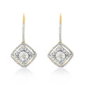Sterling Silver Rose Diamond Dangle Earring (0.25 cttw, I-J Color, I2-I3 Clarity)