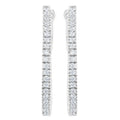 10KT White Gold 1/2 cttw Diamond Hoop Earrings (I-J, I2-I3)