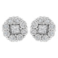 10KT White Gold 1/4ct Diamond Floral Cluster Stud Earring (I-J, I1-I2)