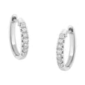 .925 Sterling Silver 1/4 Cttw Diamond Hoop Earrings (I-J Color, I3 Clarity) 