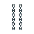 Treated Blue Diamond Linked Circle Drop Earrings in Sterling Silver – 1 Cttw