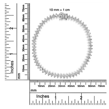 14K White Gold 5 1/2 Cttw Round Diamond 2-Prong Tennis Bracelet (H-I Color, SI2-I1 Clarity) - 7" - Bijoux-NYC Direct