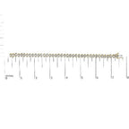 Yellow gold spiral bracelet measuring tool on a white background