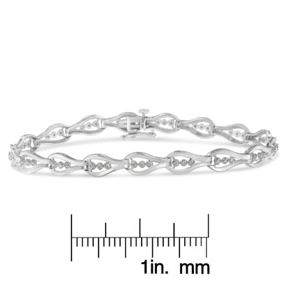 Sterling Silver Diamond Link Bracelet (0.5 cttw, I-J Color, I3 Clarity)
