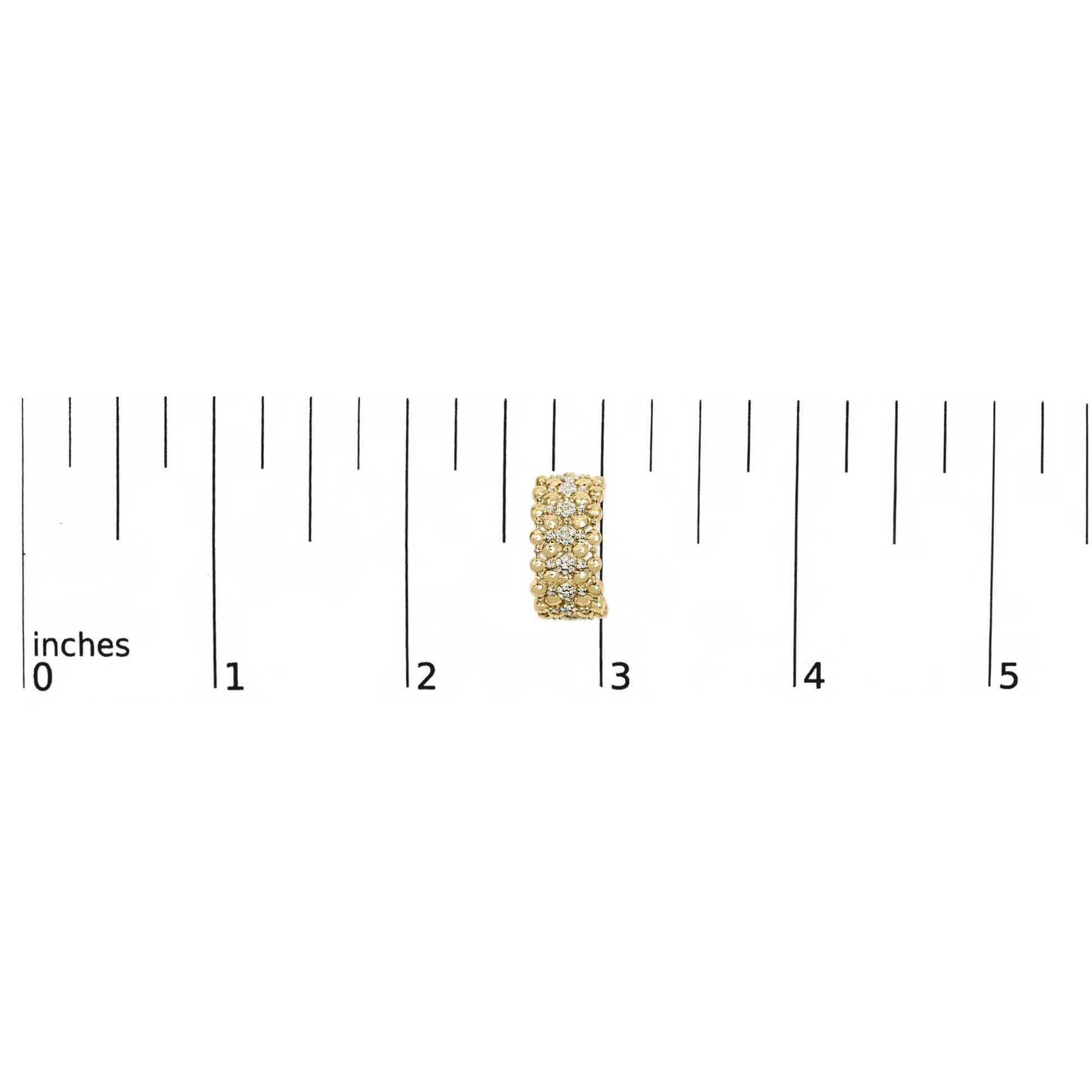 14K Yellow Gold Plated .925 Sterling Silver 1/3 Cttw Diamond and Ball Bead J Hoop Earrings (H-I Color, I1-I2 Clarity) - Bijoux-NYC Direct