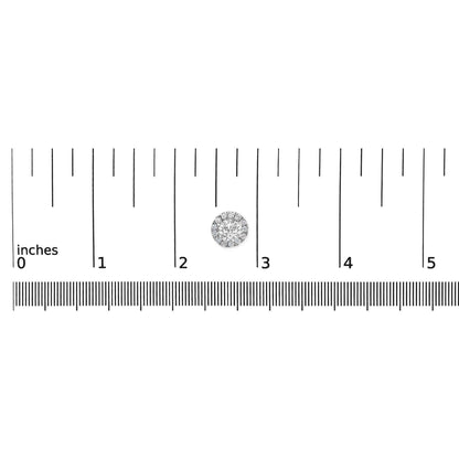 14K White Gold 3/4 Cttw Lab-Grown Diamond Floating Halo Stud Earring (F-G Color, VS1-VS2 Clarity) - Bijoux-NYC Direct