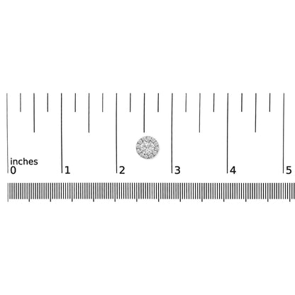14K White Gold 1.0 Cttw Lab-Grown Diamond Halo Stud Earring (F-G Color, VS1-VS2 Clarity)