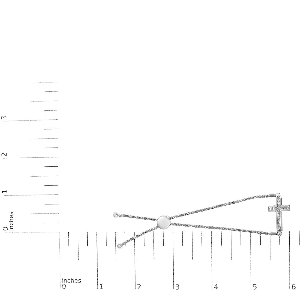 Necklace with a cross pendant on a measurement scale
