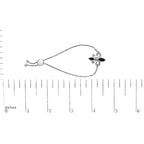 Bracelet with floral clasp and pearl on a white background with measurement scale